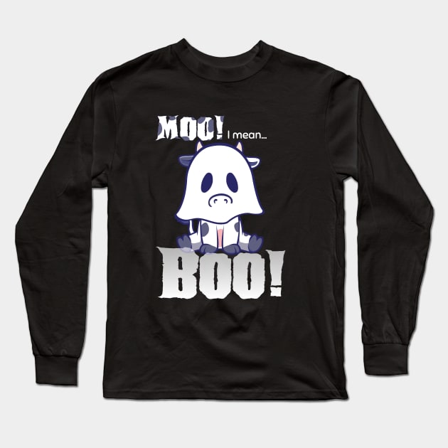 Ghost Cow Long Sleeve T-Shirt by Kilmer Graphics 